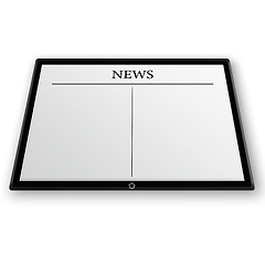 Image showing news on tablet pc