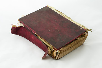 Image showing Fragmented old worn book