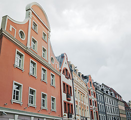 Image showing Facades of houses of Old Riga