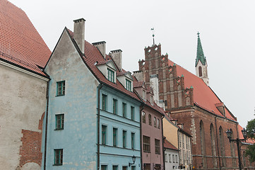 Image showing Facades of houses of Old Riga