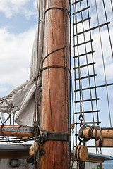 Image showing Masts and Sails