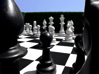 Image showing Chess in a garden