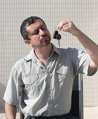 Image showing Keys of new car in a customer hands