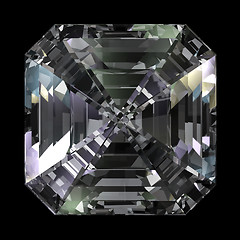 Image showing Asscher Cut Diamond top view