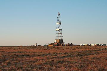 Image showing Drilling sunset.