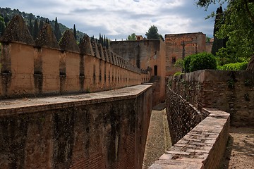 Image showing Medieval fortifications in Alhambra