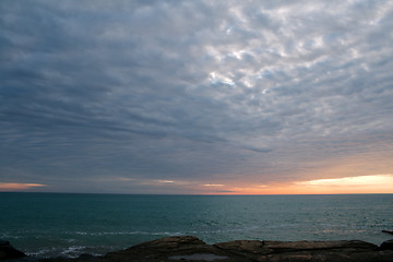 Image showing Sunset at Sea.