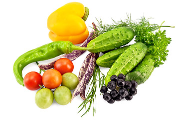 Image showing Vegetables on a white background