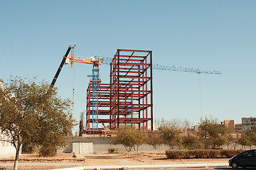 Image showing Construction Cranes.