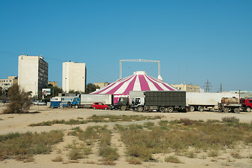 Image showing Circus tent in Aktau.