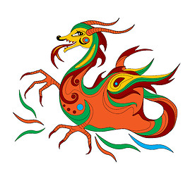 Image showing funny Chinese dragon is symbol of calendar 2012
