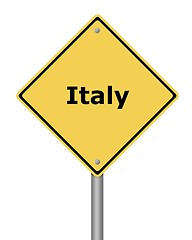 Image showing Warning Sign Italy