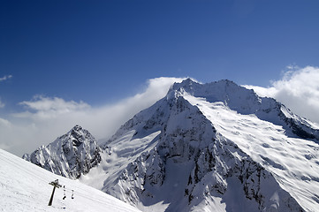 Image showing Ski slope. Ski resort.