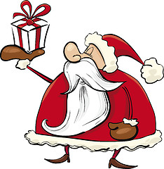 Image showing Santa Claus with gift