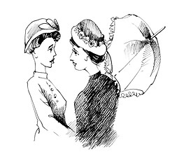 Image showing vintage women