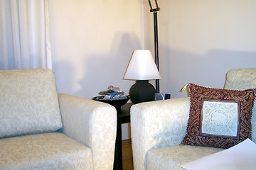 Image showing couches and lamp