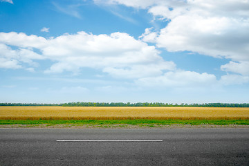 Image showing field and route