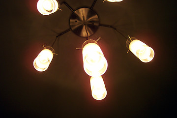 Image showing six lamped chandelier