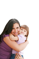 Image showing Portrait of happy mother and her smiling daughter 