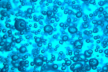 Image showing water background with bubles in the blue colors