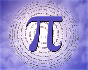 Image showing pi over sky