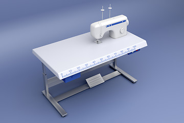 Image showing 3d industrial sewing machine