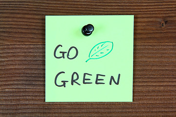 Image showing Go green