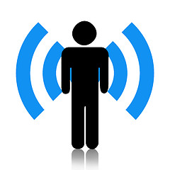 Image showing Wi-Fi and Human