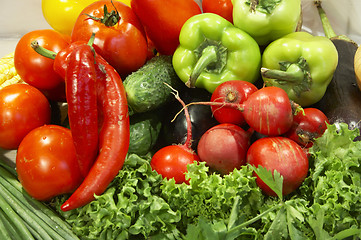 Image showing Colorful fresh group of vegetables