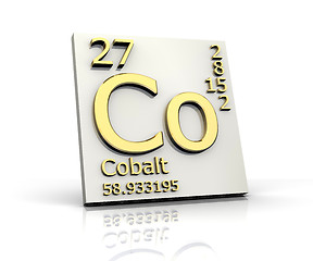 Image showing Cobalt form Periodic Table of Elements 