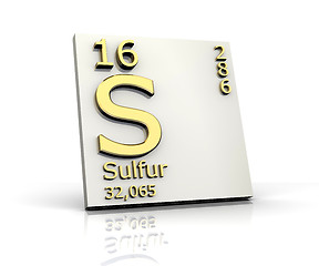 Image showing Sulfur form Periodic Table of Elements 