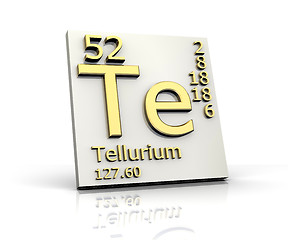 Image showing Tellurium form Periodic Table of Elements 