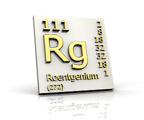 Image showing Roentgenium Periodic Table of Elements