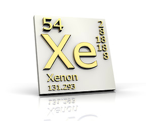 Image showing Xenon form Periodic Table of Elements 
