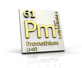 Image showing Promethium form Periodic Table of Elements 