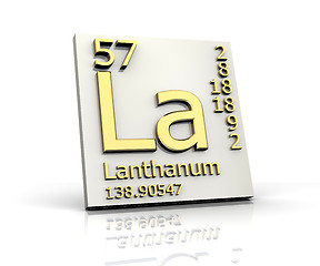 Image showing Lanthanum form Periodic Table of Elements 