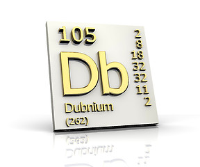 Image showing Dubnium Periodic Table of Elements 