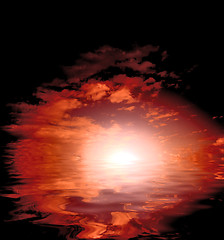 Image showing red cloudscape 