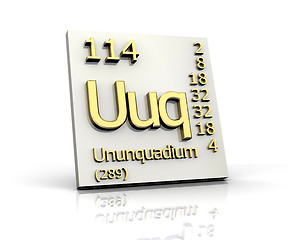 Image showing Ununquadium Periodic Table of Elements
