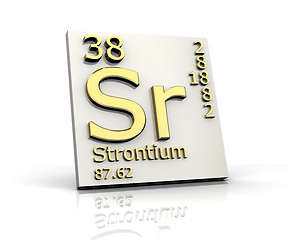 Image showing Strontium form Periodic Table of Elements 