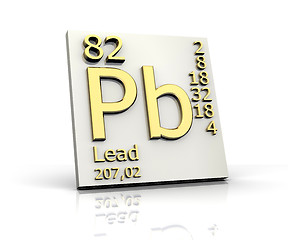 Image showing Lead form Periodic Table of Elements 