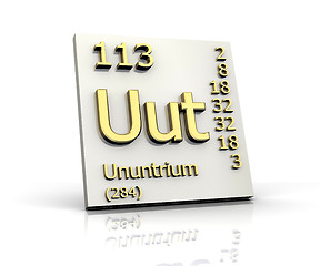 Image showing Ununtrium Periodic Table of Elements