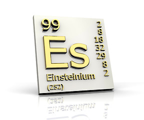 Image showing Einsteinium Periodic Table of Elements 