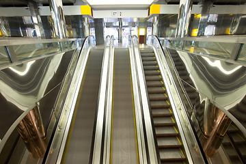 Image showing escalators