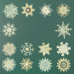 Image showing Cute Retro Snowflakes. EPS 8