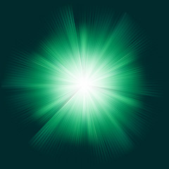 Image showing A Green color design with a burst. EPS 8
