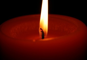 Image showing Burning Wick on a Candle