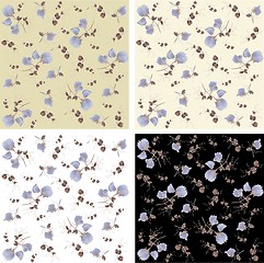 Image showing Seamless background from a flowers ornament, fashionable modern wallpaper or textile.