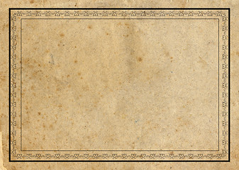 Image showing Aged paper with border