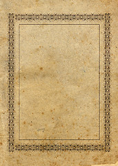 Image showing Aged paper with border